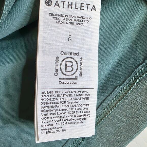 Purpose Crop Sports Bra Top D DD Large Green Racer Back Pullover Active Yoga - Picture 8 of 9